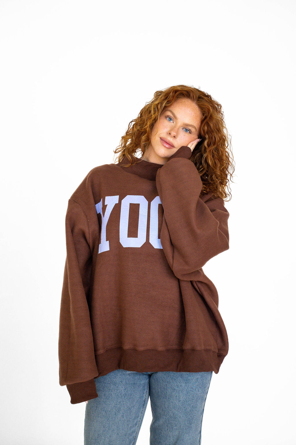 PILATES/YOGA Reversible Mockneck-CHOCOLATE /BLUE