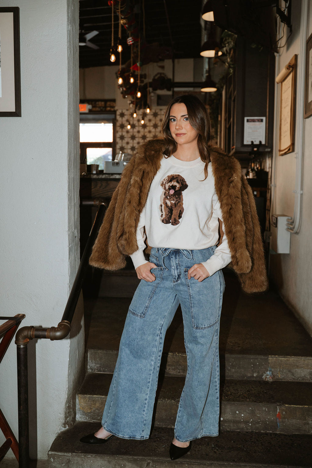 After Hours Doodle Pup Sweater