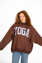 PILATES/YOGA Reversible Mockneck-CHOCOLATE /BLUE