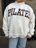 *PRE ORDER SHIPS 5/1*Pilates Reversible Mockneck- Mocha/Heather Grey