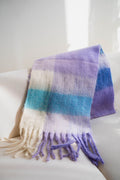 Lavender Sky Plaid Chunky Scarf