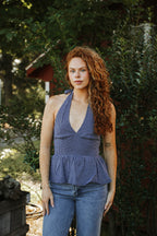 Delaney Plaid Halter Top