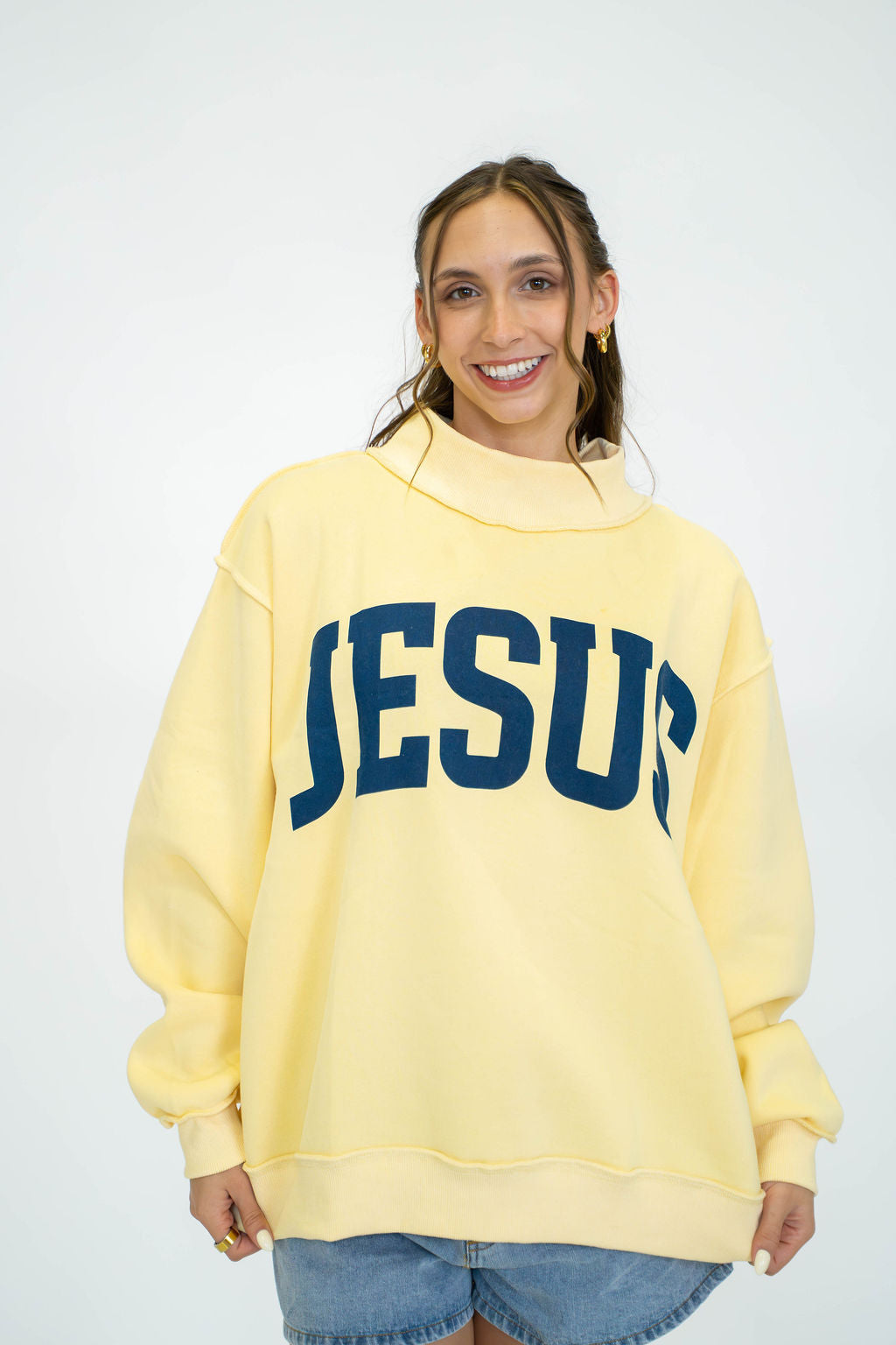 Jesus/ God Is Good Reversible Mockneck