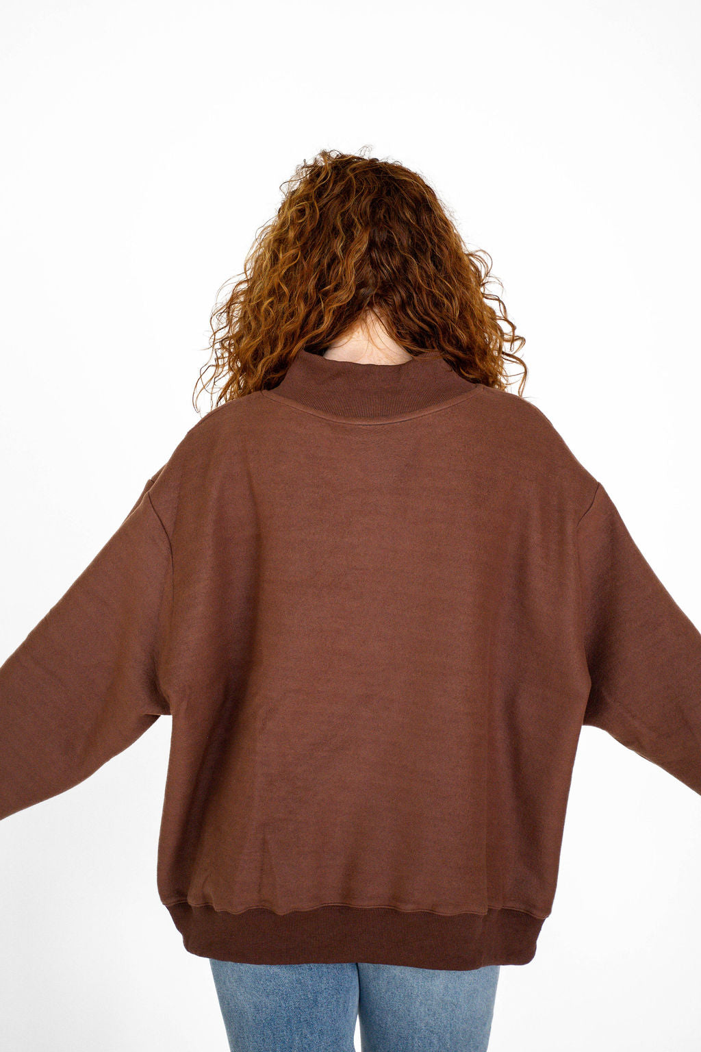 PILATES/YOGA Reversible Mockneck-CHOCOLATE /BLUE