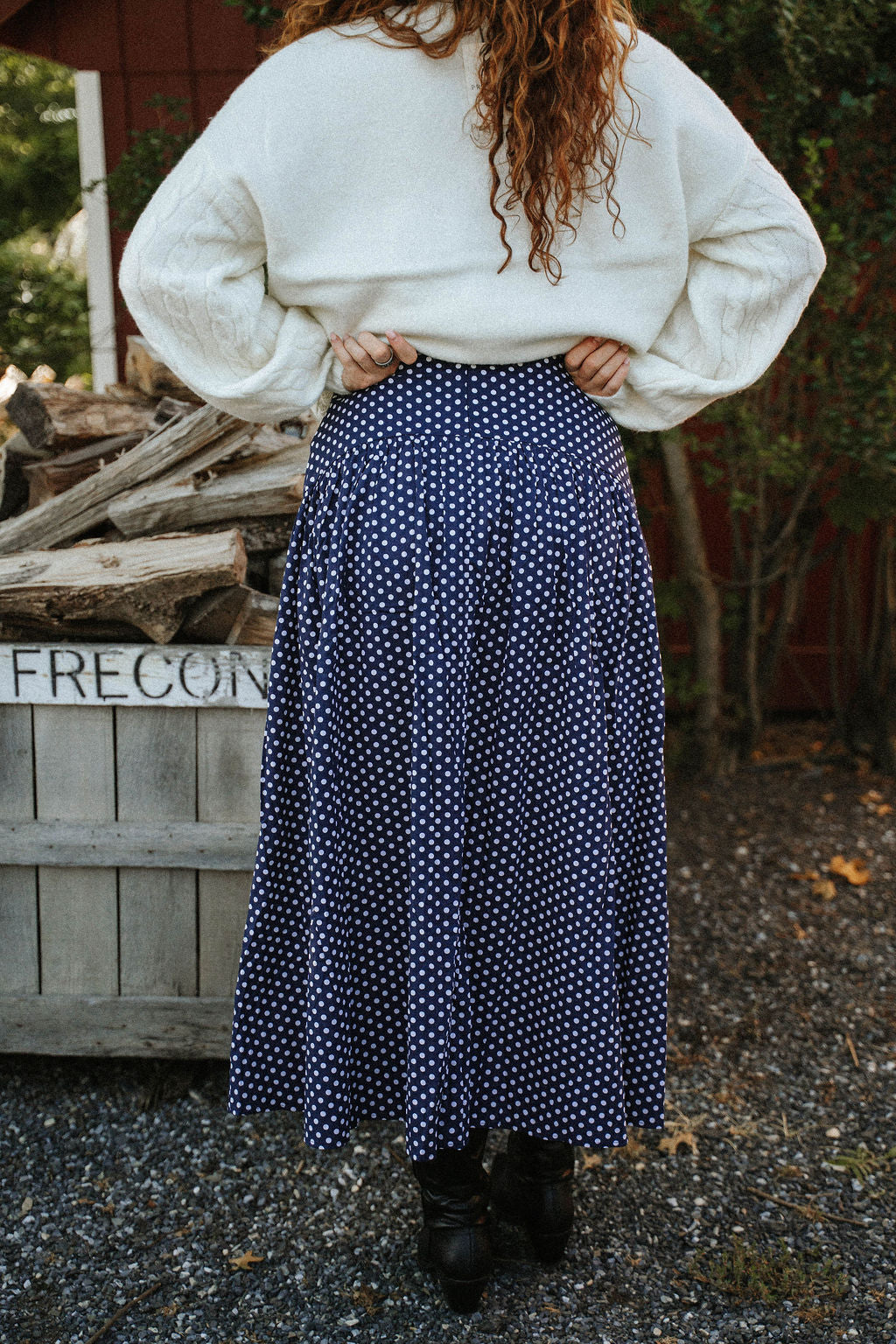 Main Street Polka Dot Maxi Skirt