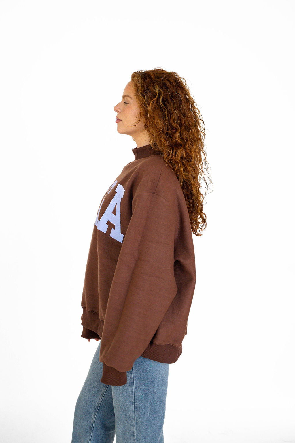 PILATES/YOGA Reversible Mockneck-CHOCOLATE /BLUE