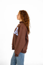 PILATES/YOGA Reversible Mockneck-CHOCOLATE /BLUE