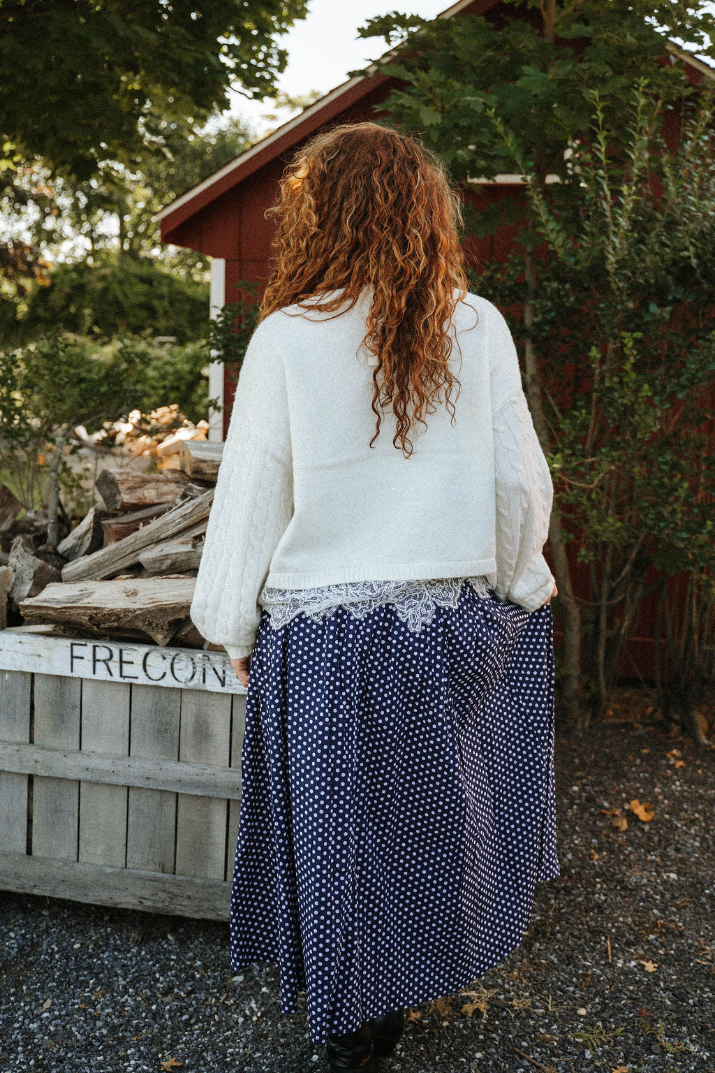 Main Street Polka Dot Maxi Skirt