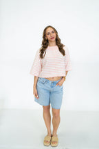 Sunday Shoreline Top- Pink