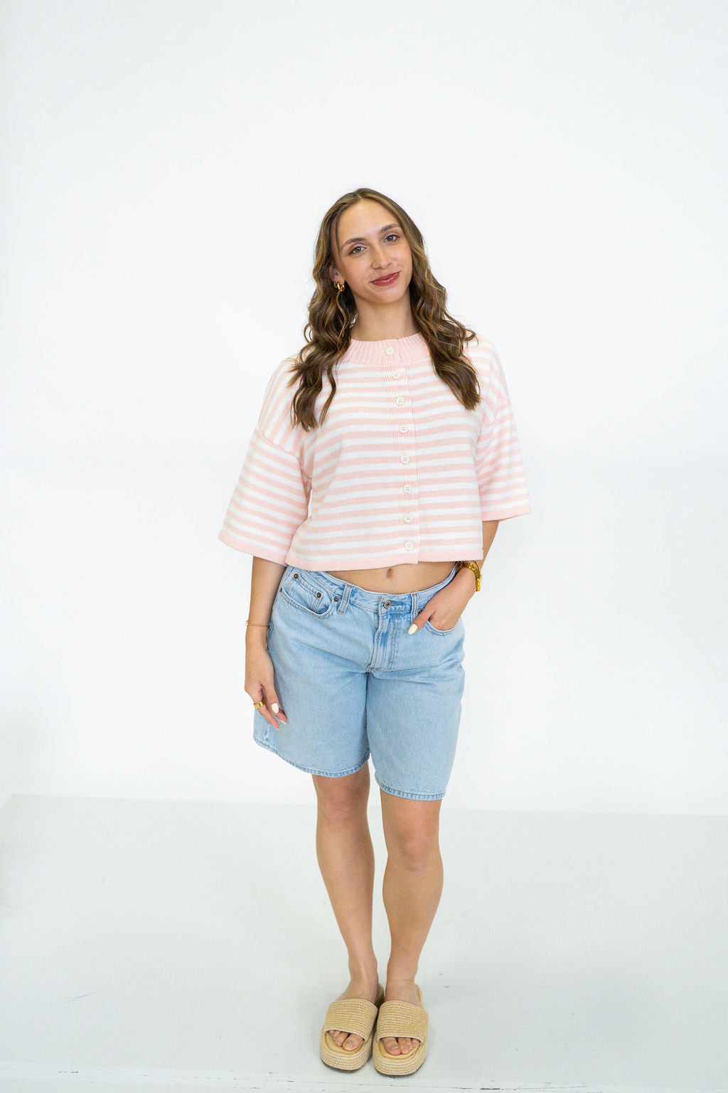 Sunday Shoreline Top- Pink