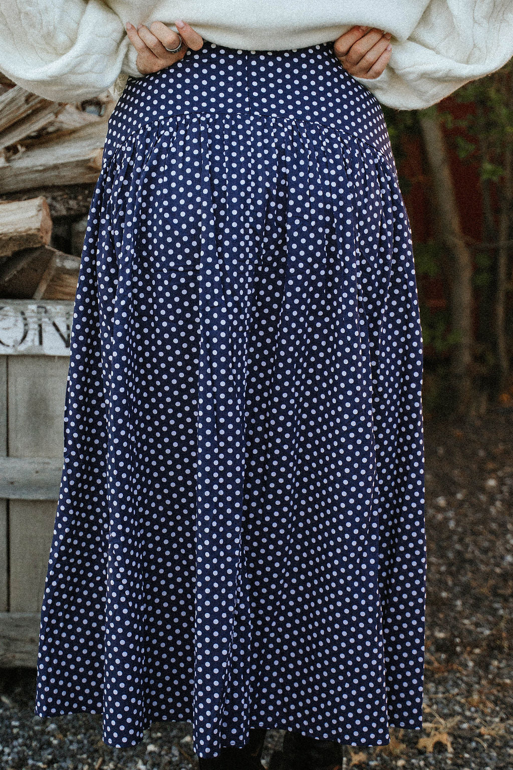 Main Street Polka Dot Maxi Skirt