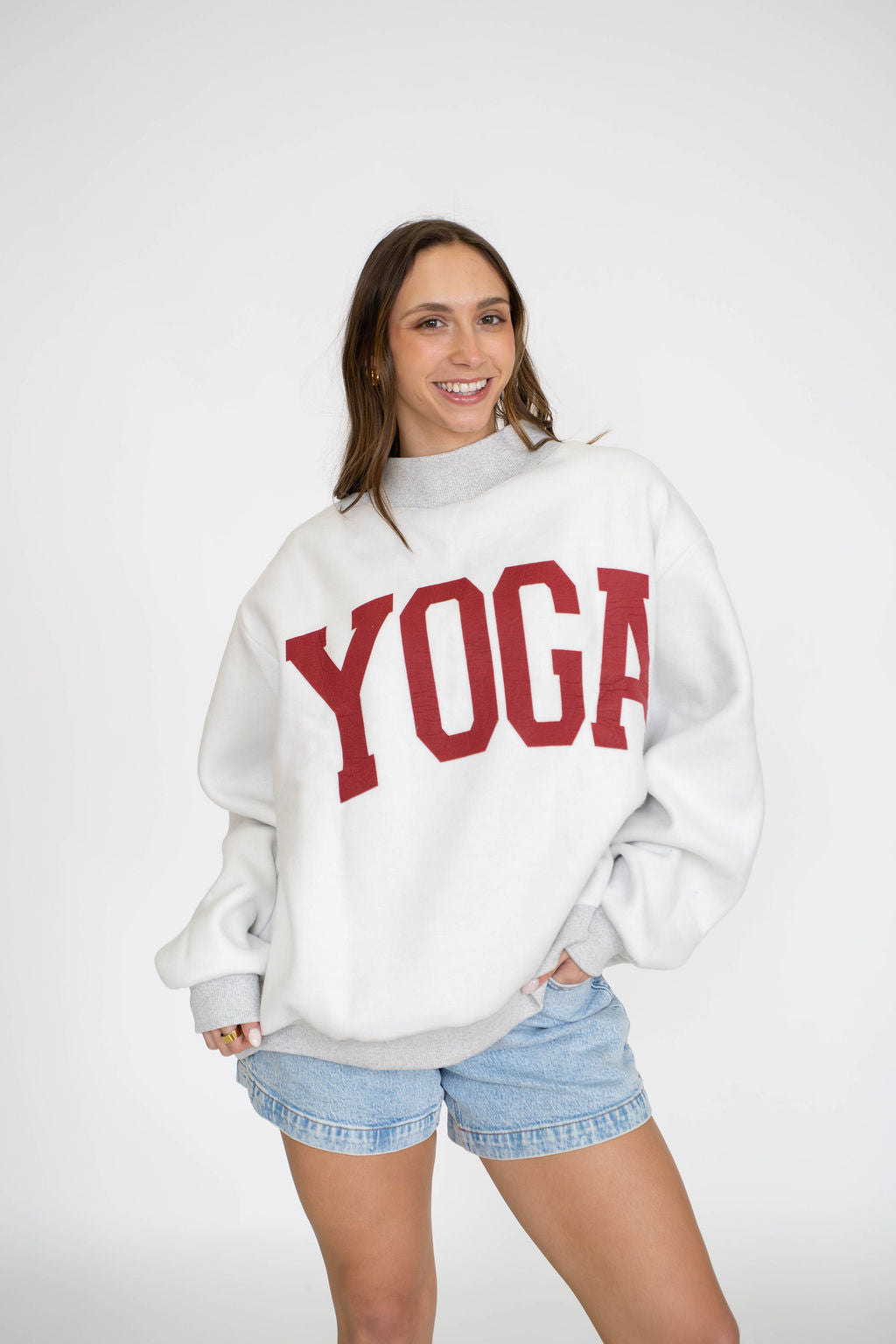 PILATES & YOGA Reversible Mockneck Sweatshirt