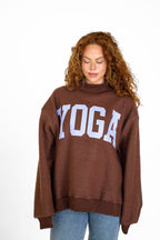 PILATES/YOGA Reversible Mockneck-CHOCOLATE /BLUE