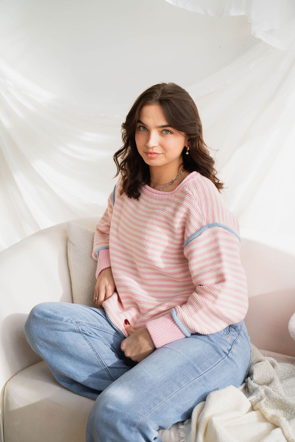 Be Mine SweetTART Pink Stripe Sweater