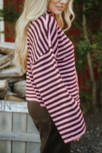 Berry Mocha Zip-Up Sweater