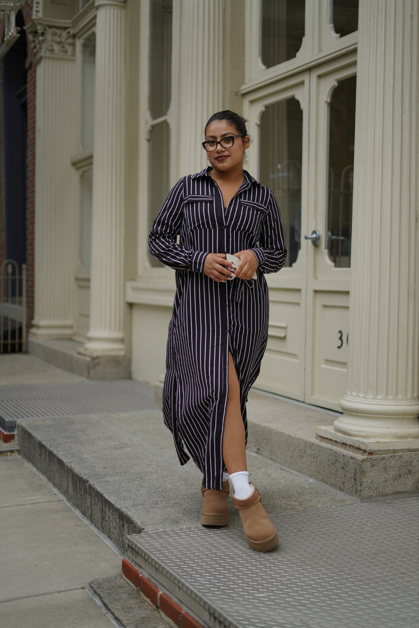 Stripe Button Down Dress