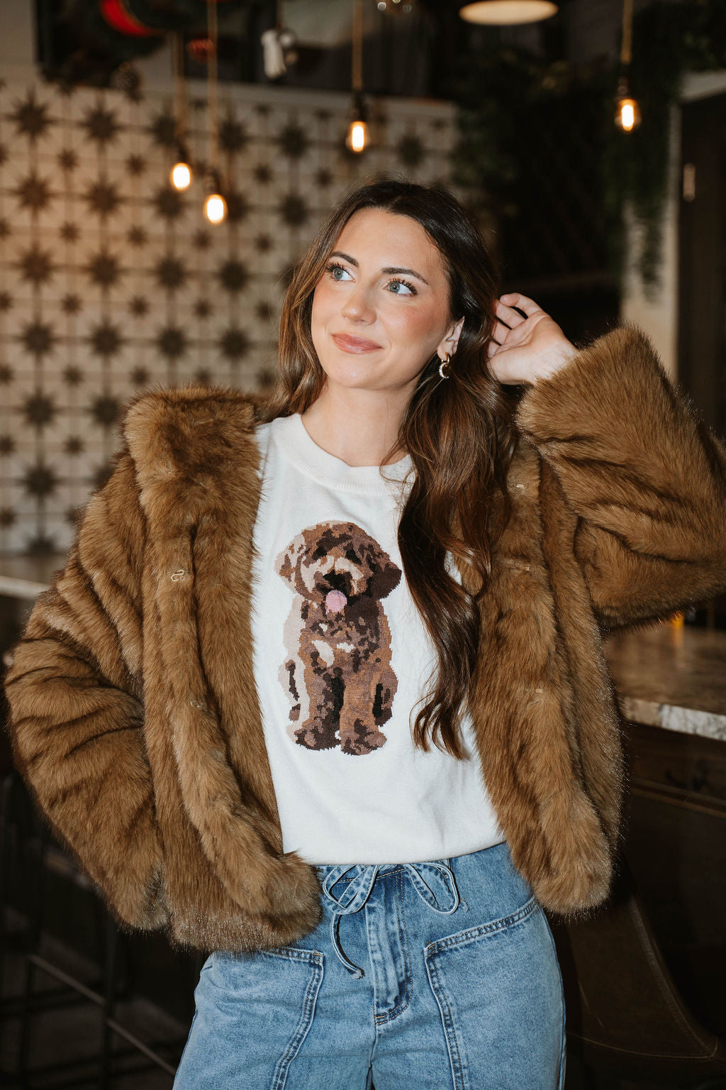 After Hours Doodle Pup Sweater