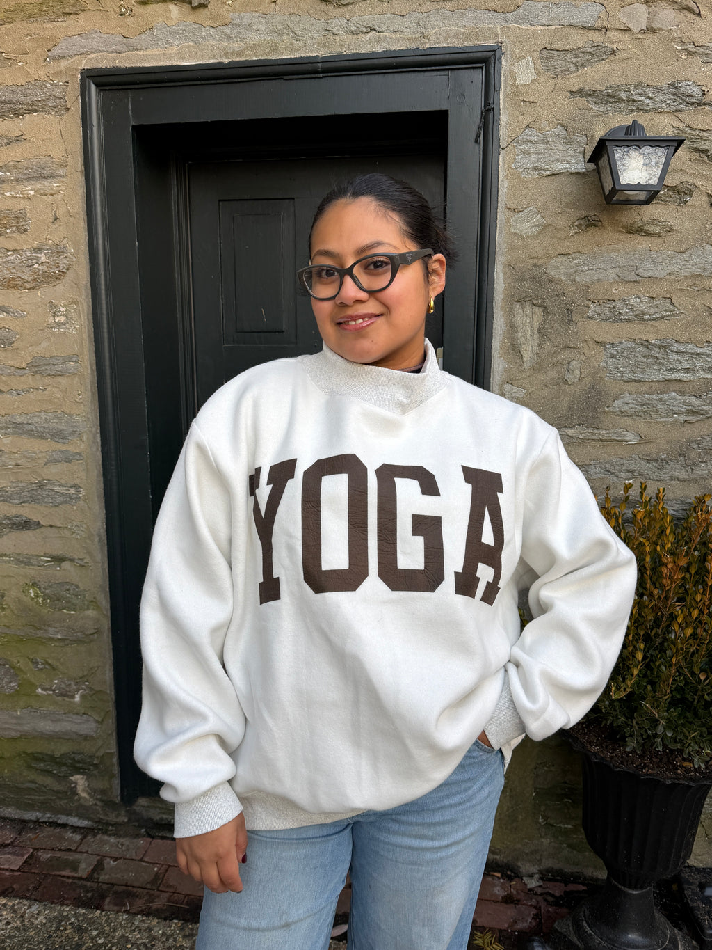 *PRE ORDER SHIPS 5/1*Pilates Reversible Mockneck- Mocha/Heather Grey