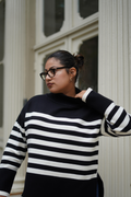 Chic Stripe Knit Sweater