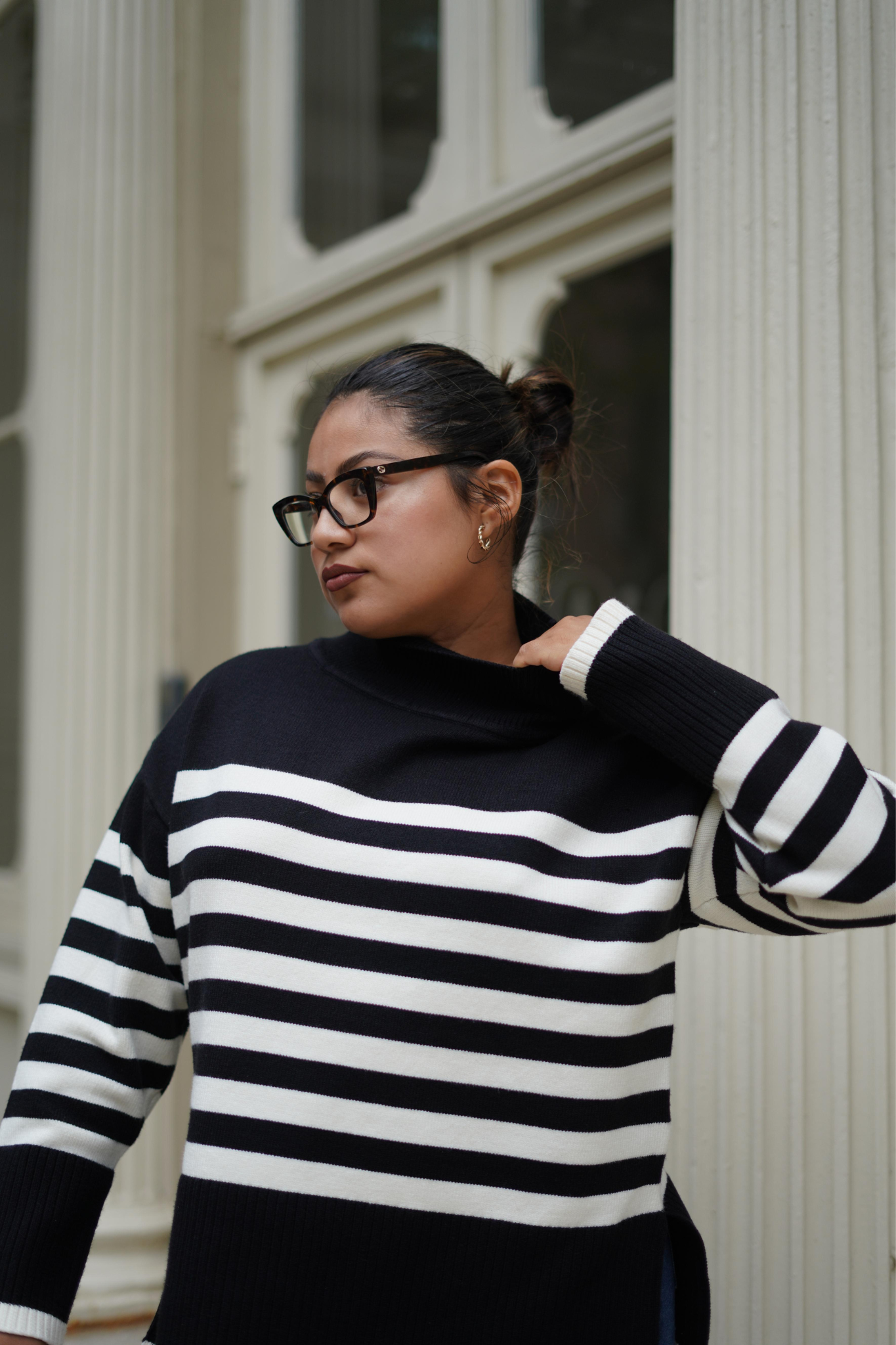 Chic Stripe Knit Sweater
