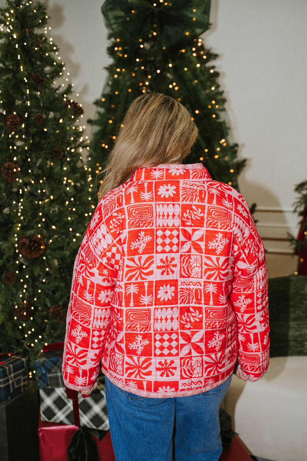 Holly Berry Patchwork Quilted Jacket