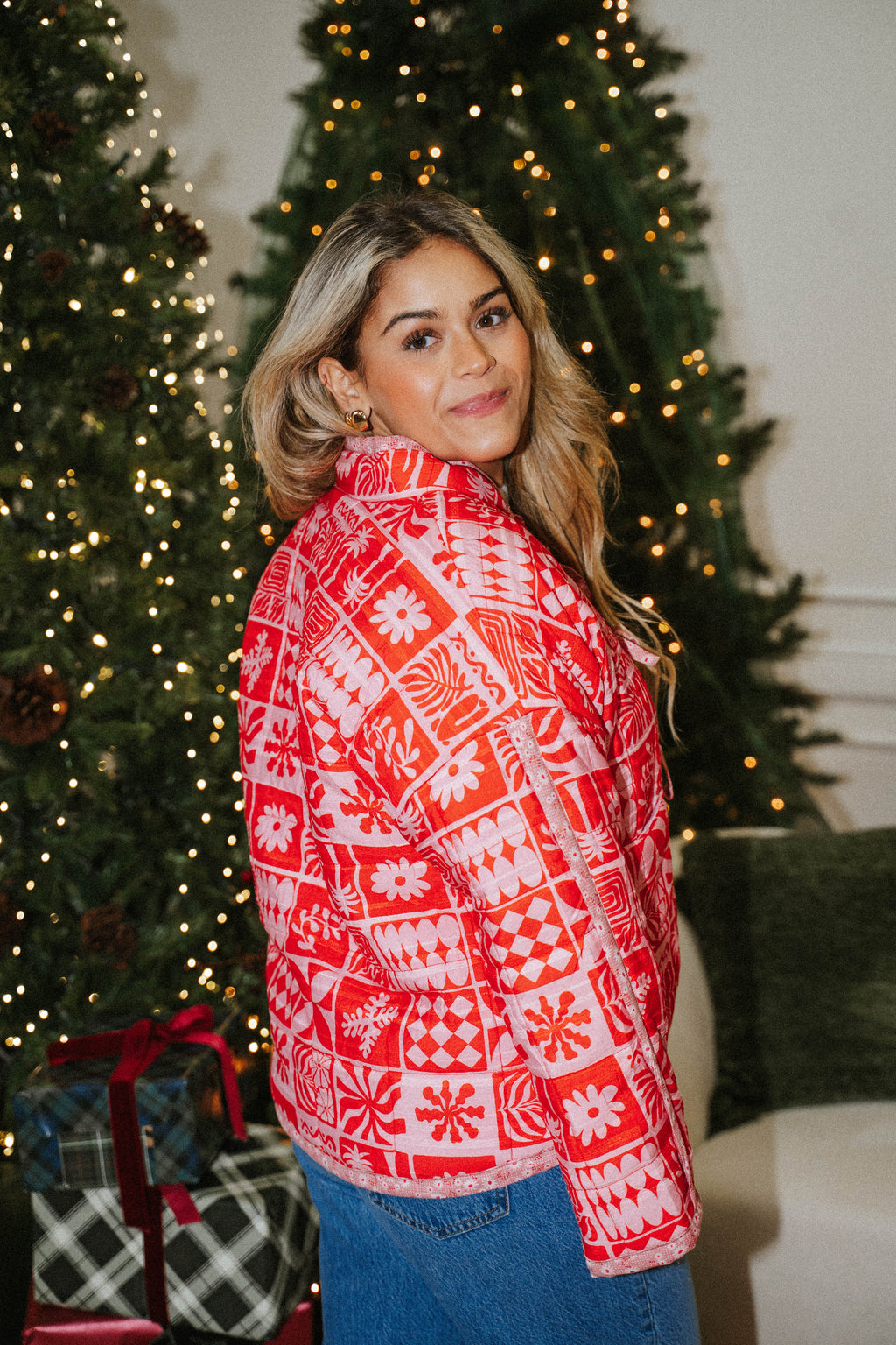 Holly Berry Patchwork Quilted Jacket