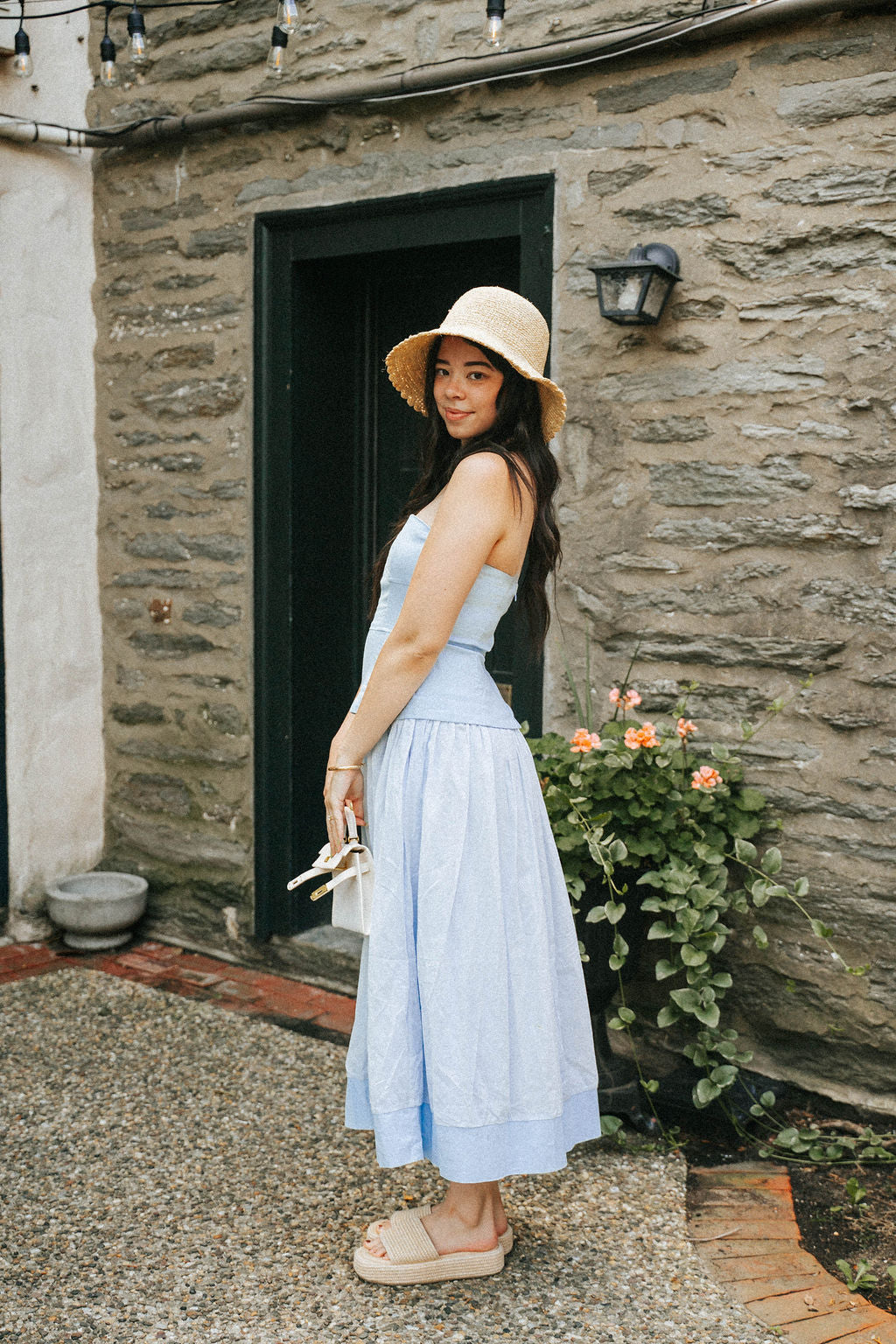 Weekend Social Midi Dress- Sky Blue