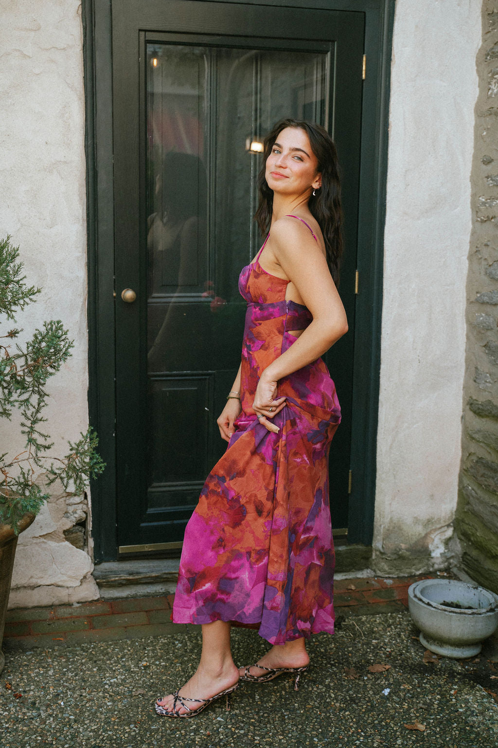 Summer Sunset Skies Purple Dress Small