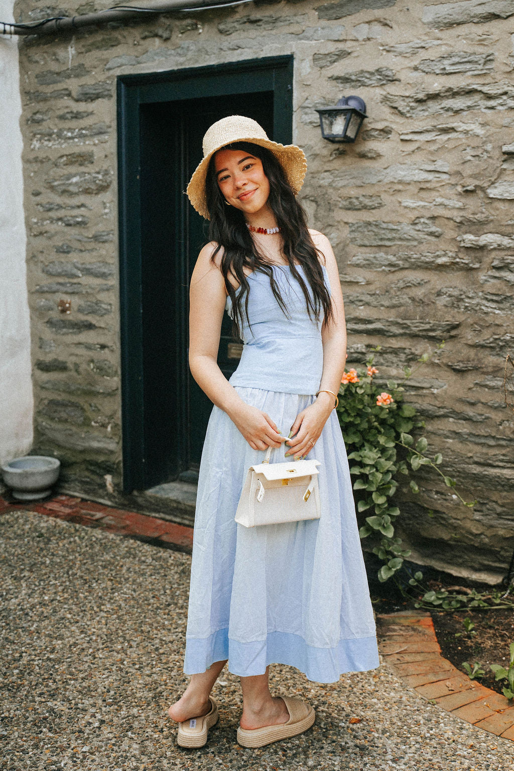 Weekend Social Midi Dress- Sky Blue