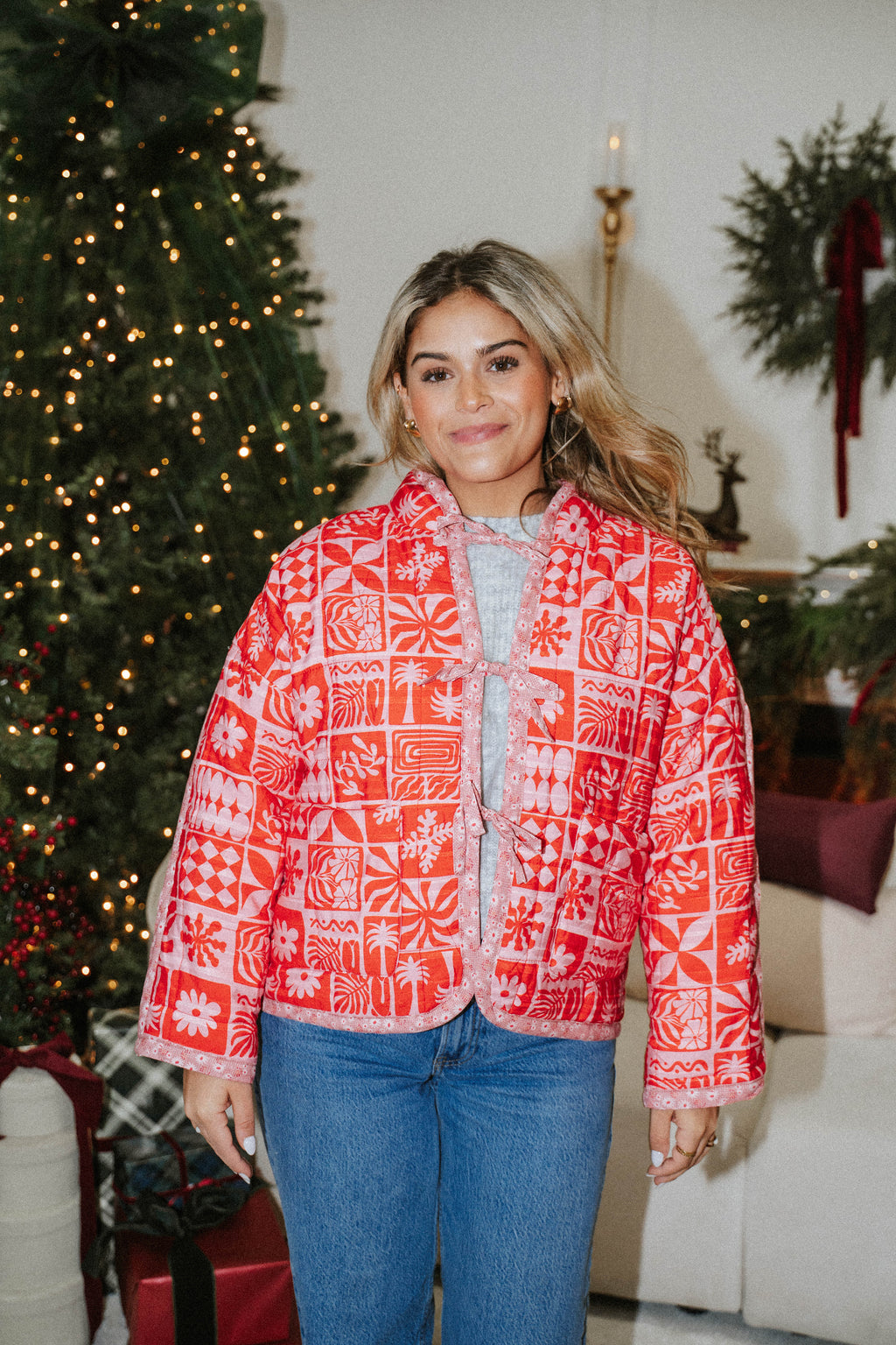 Holly Berry Patchwork Quilted Jacket