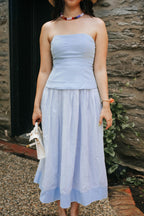 Weekend Social Midi Dress- Sky Blue