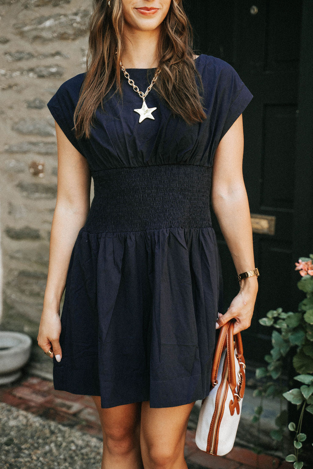 Five O’Clock Navy Dress
