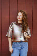 Sunday Shoreline Top- Brown