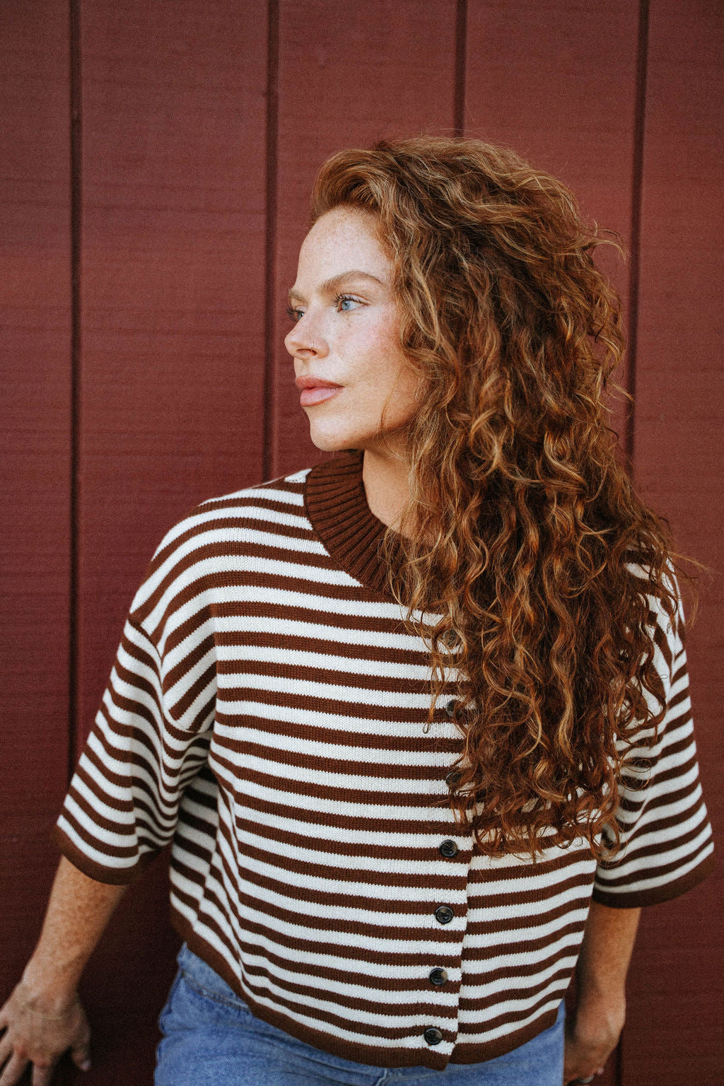 Sunday Shoreline Top- Brown