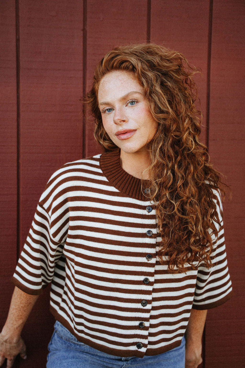 Sunday Shoreline Top- Brown