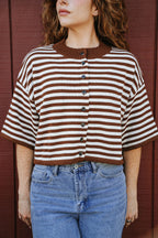 Sunday Shoreline Top- Brown