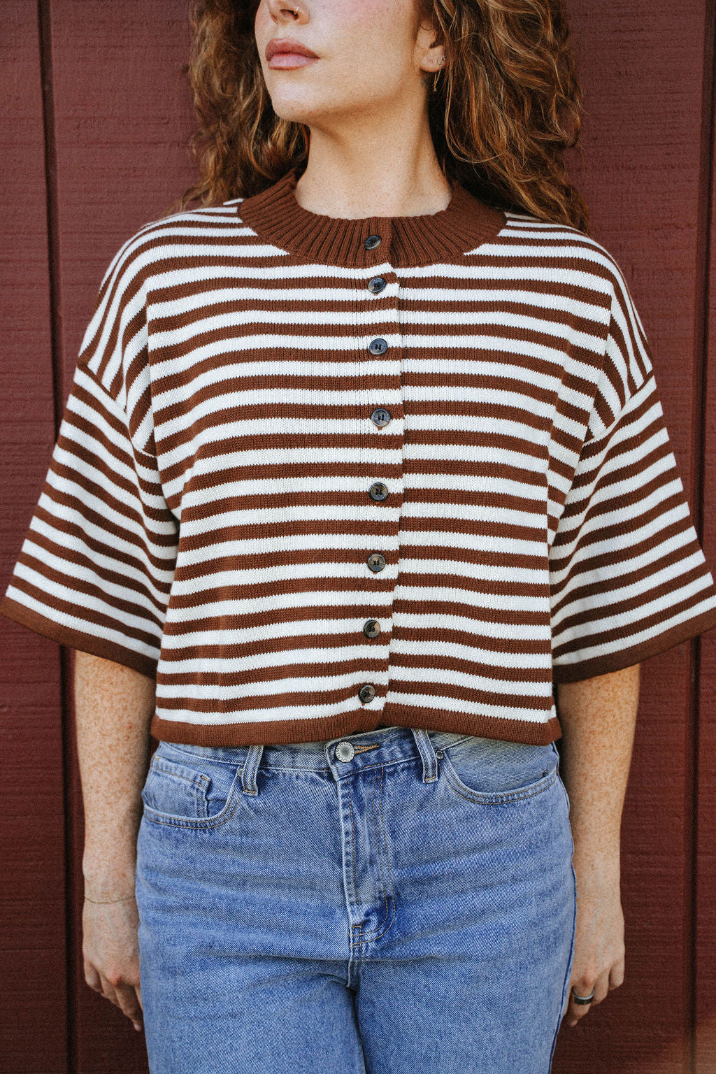 Sunday Shoreline Top- Brown