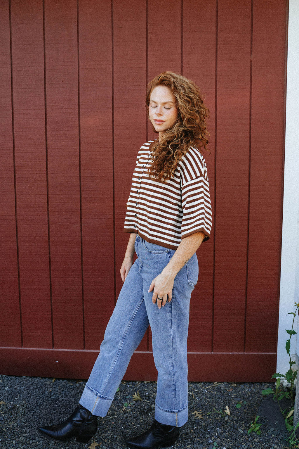 Sunday Shoreline Top- Brown