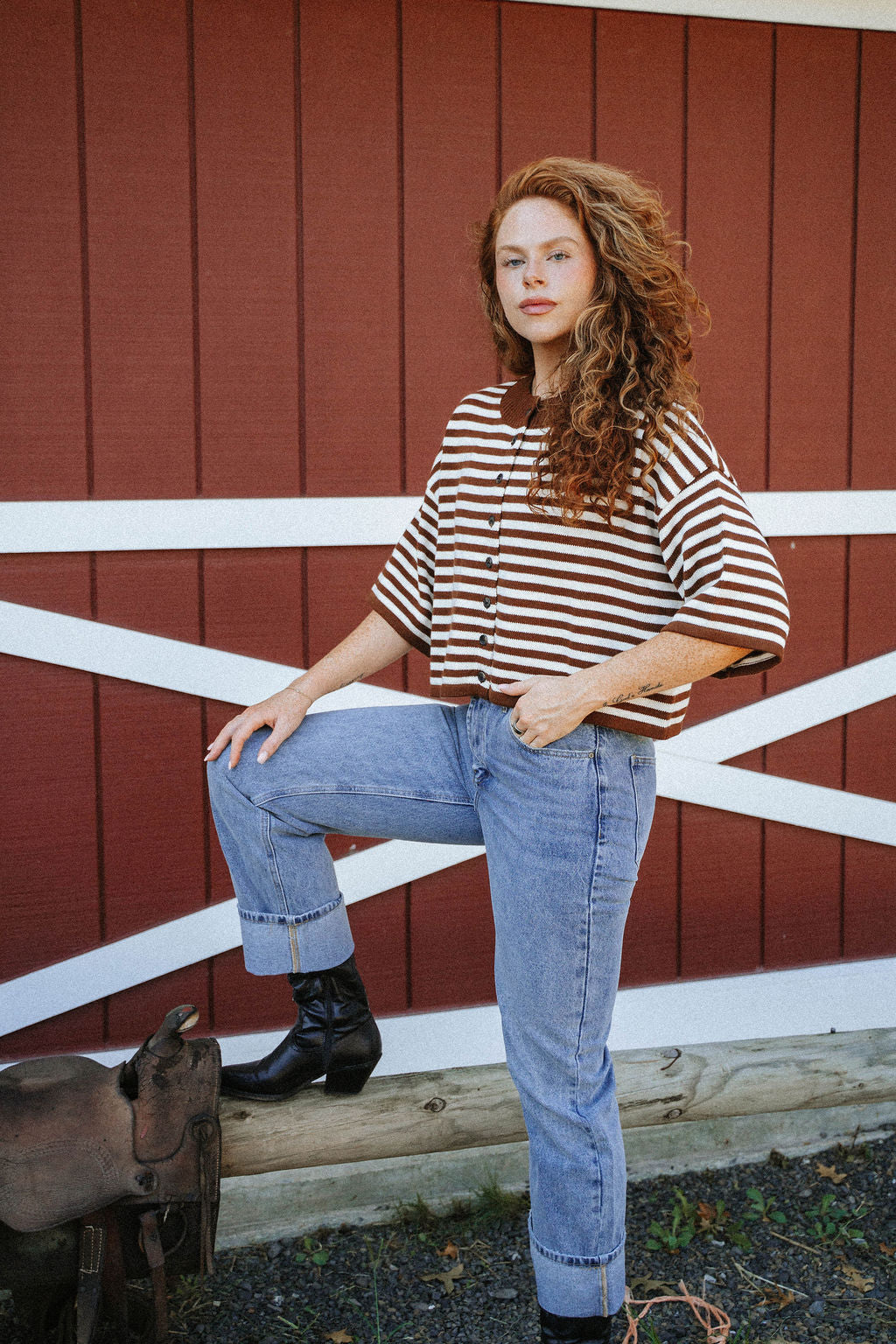 Sunday Shoreline Top- Brown