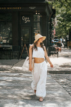 Boardwalk Eyelet Wide-Leg Pants