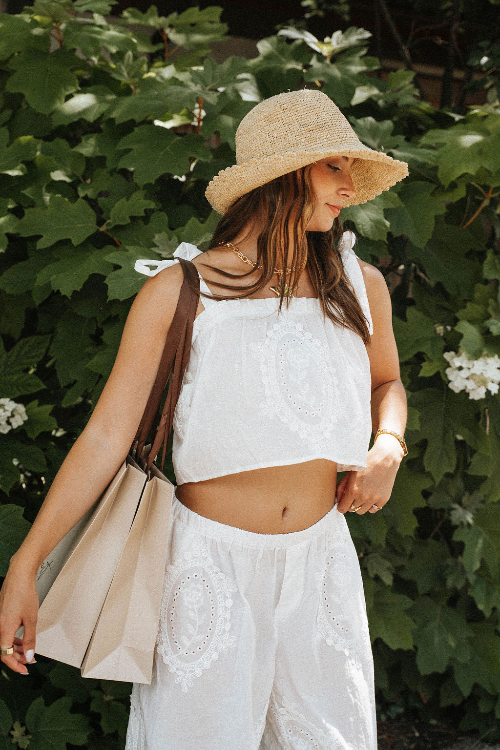 Boardwalk Eyelet Tie-Strap Top