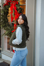 Cozy Love Sherpa Zip Vest- Olive