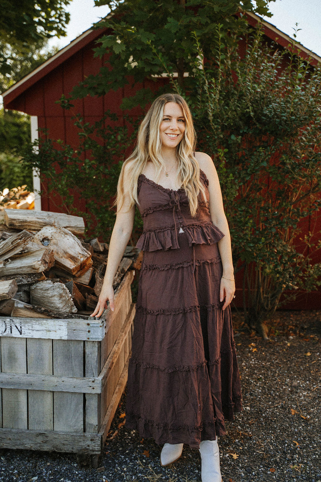 Cocoa Meadow Ruffle Maxi Set