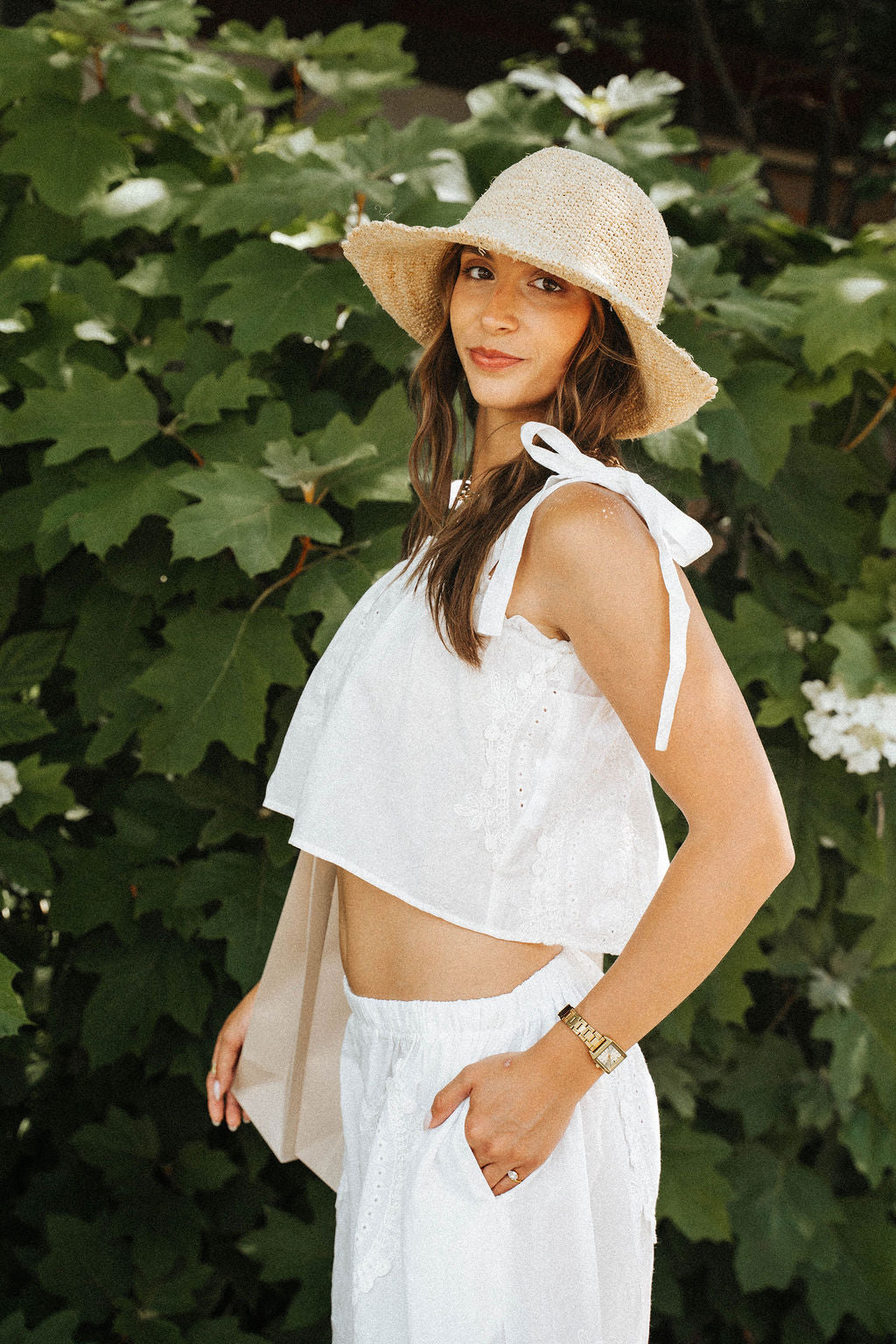 Boardwalk Eyelet Tie-Strap Top