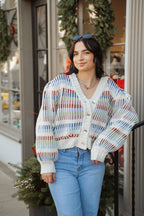 Winter Mosaic Chunky Cardigan Sweater