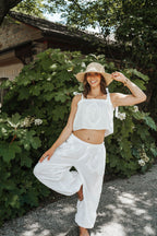 Boardwalk Eyelet Tie-Strap Top