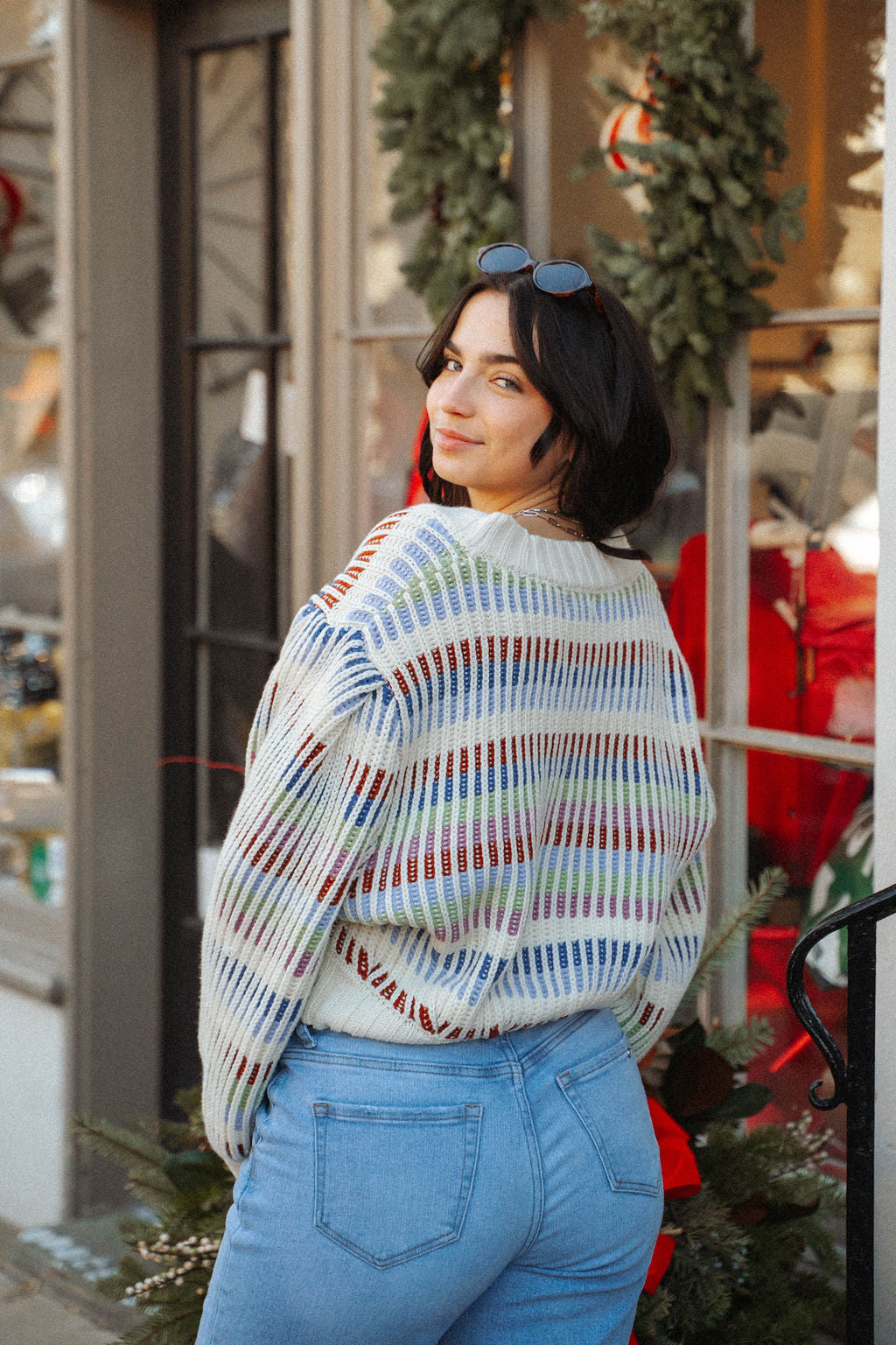 Winter Mosaic Chunky Cardigan Sweater