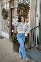 Winter Mosaic Chunky Cardigan Sweater