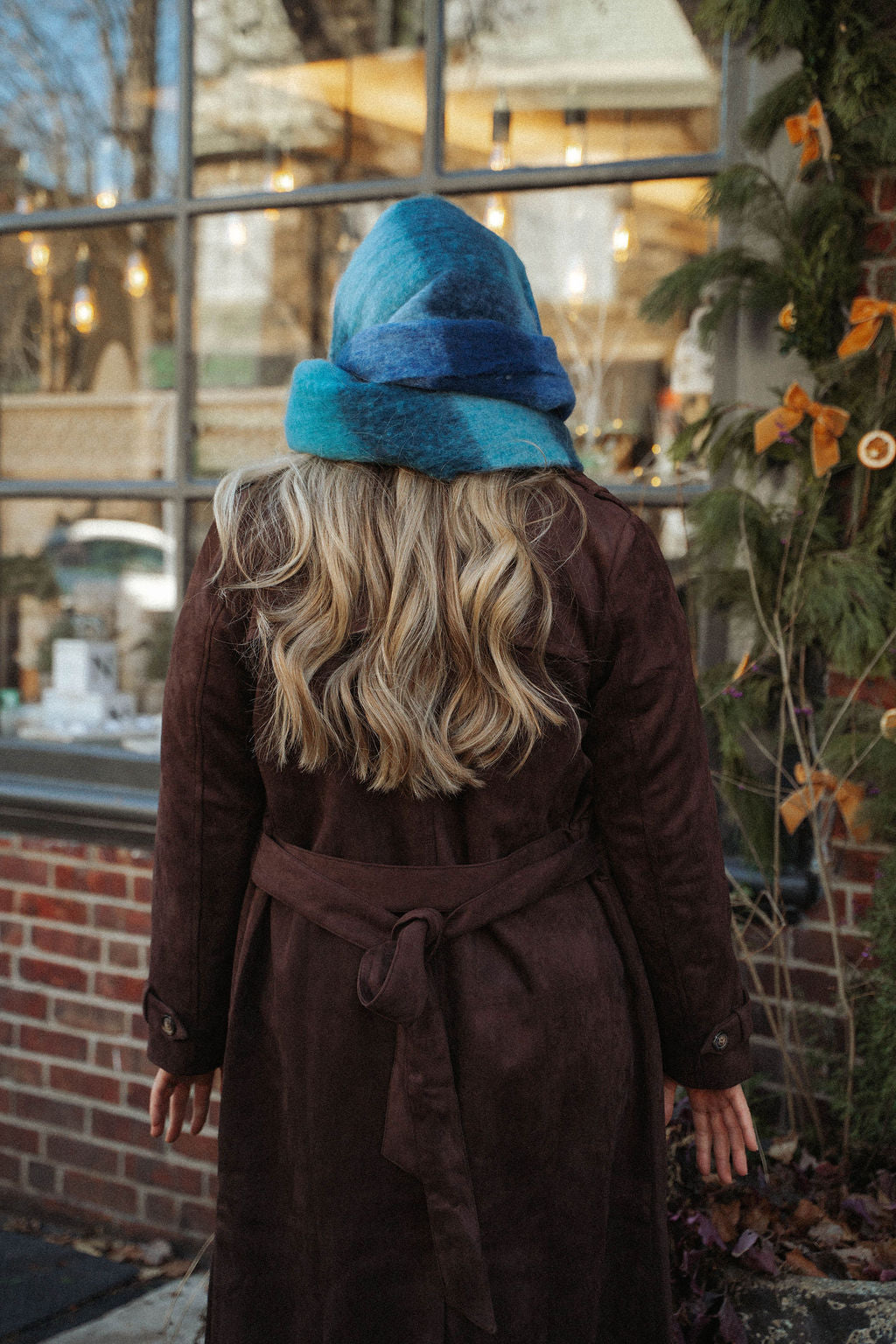 Frosted Cocoa Suede Duster Coat