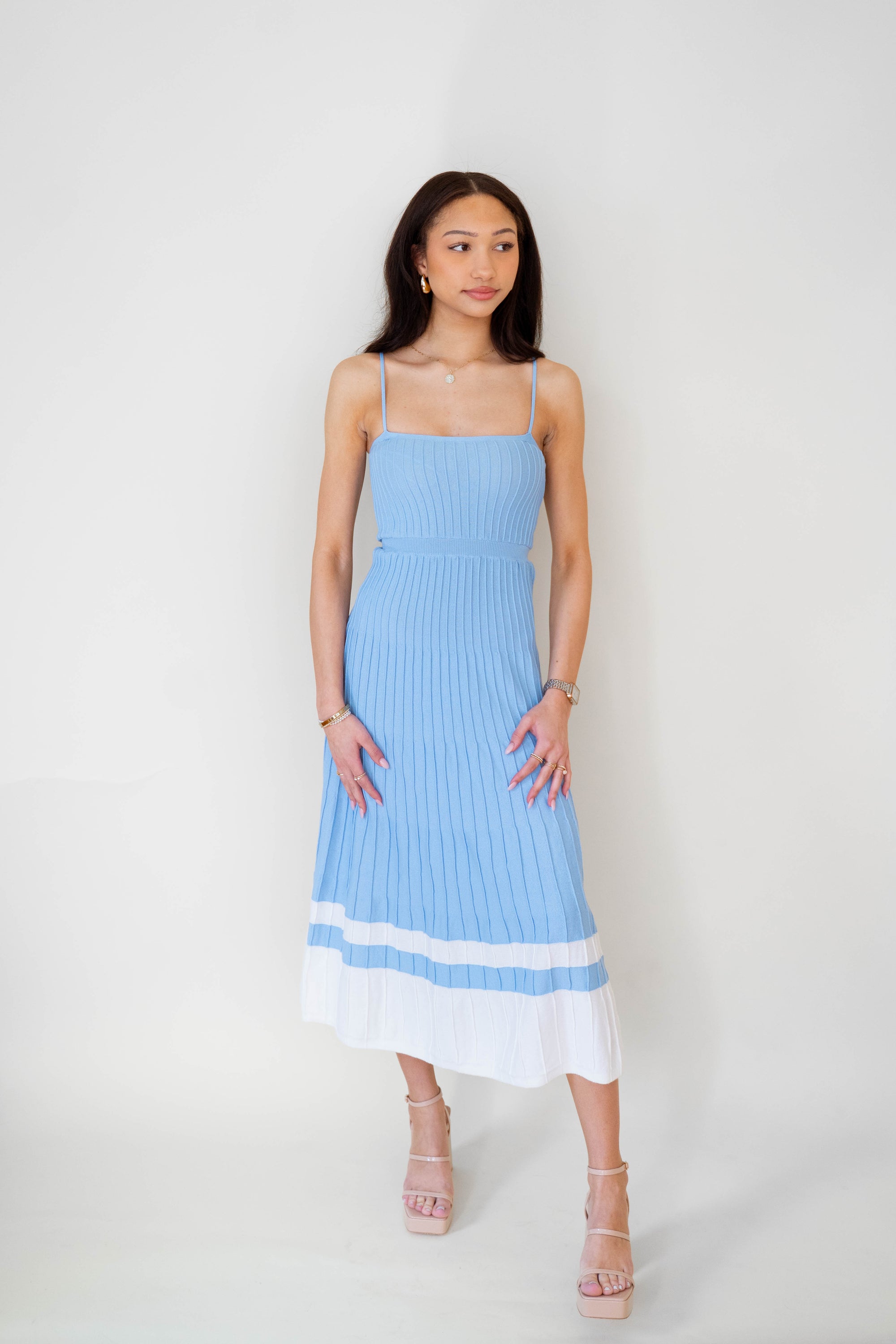 Periwinkle Blue Midi Dress